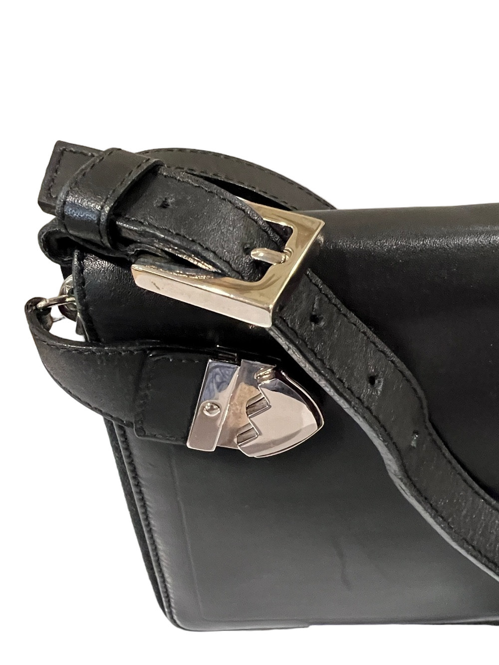 Bally Black Leather Organizer Wallet Crossbody Bag - Picture 5 of 12